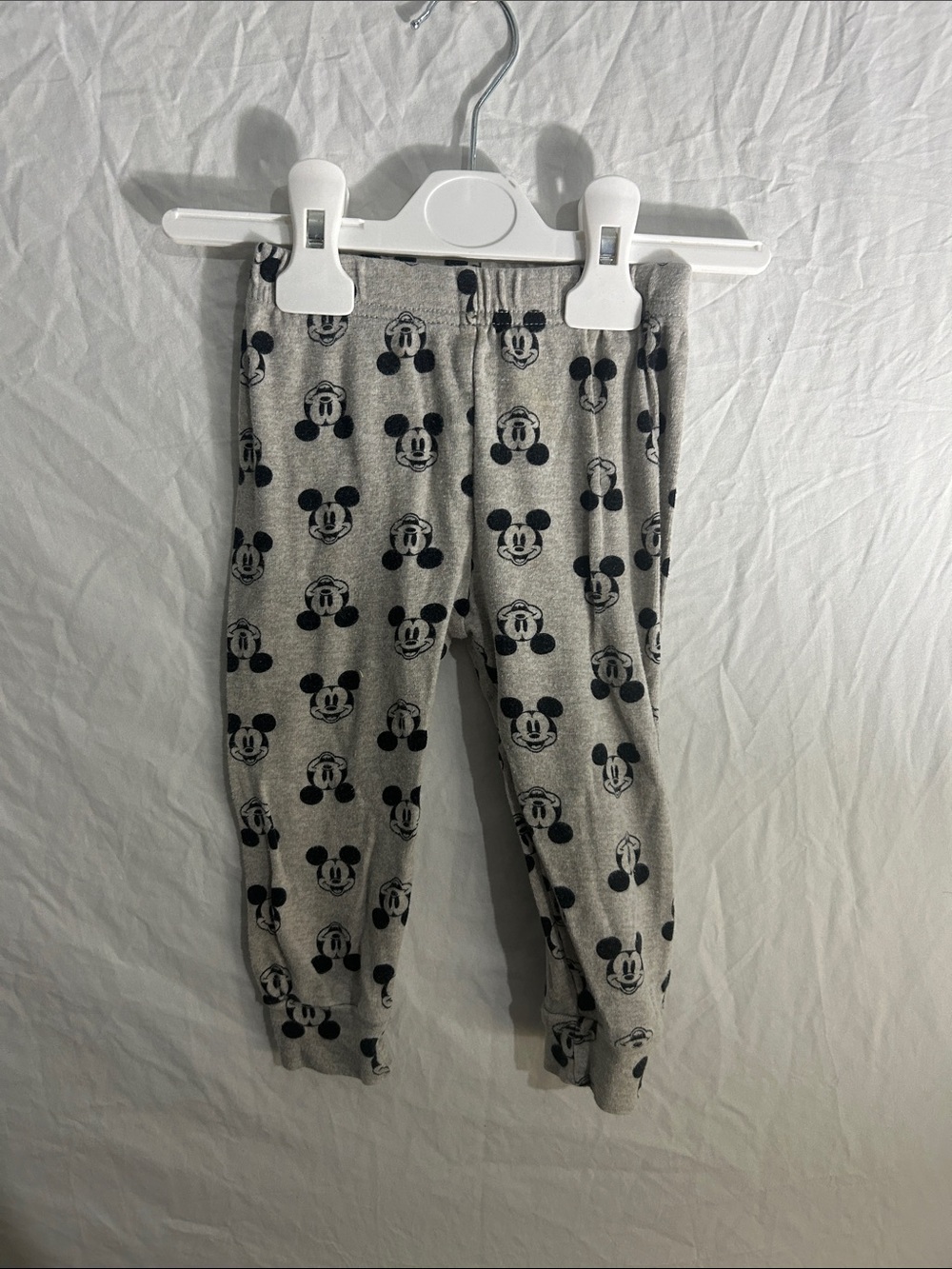 Disney Grey Mickey Mouse Print Pajama Bottoms 24 MO
